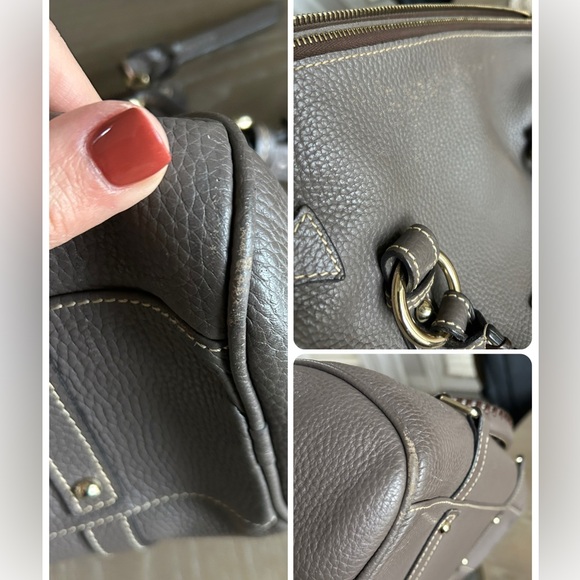 Dooney & Bourke elephant grey Leather Satchel - Picture 16 of 16